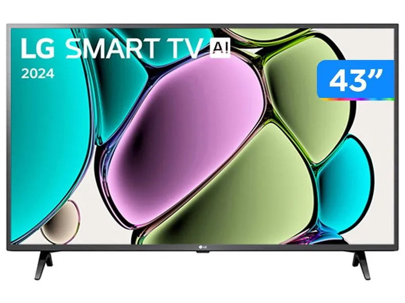 Smart TV 43" Full HD LCD LG 43LR6700PSA AI Processor Wi-Fi e Bluetooth 2 HDMI 1 USB