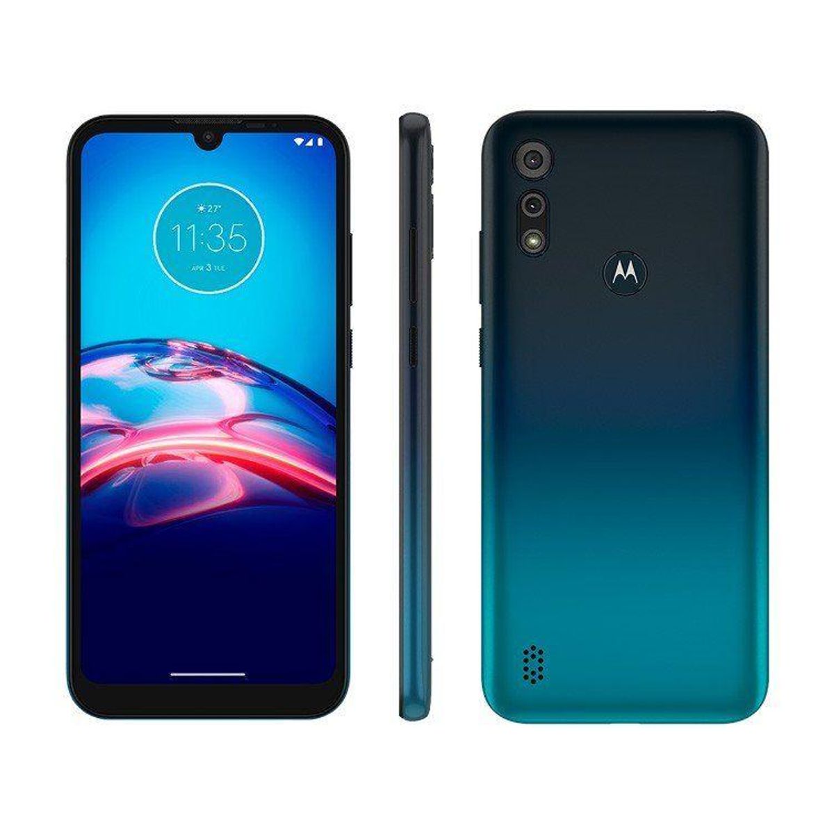 Smartphone Motorola E6S 32GB Azul Navy Octa-Core - 2GB RAM Tela 6,1” Câm. Dupla + Selfie 5M