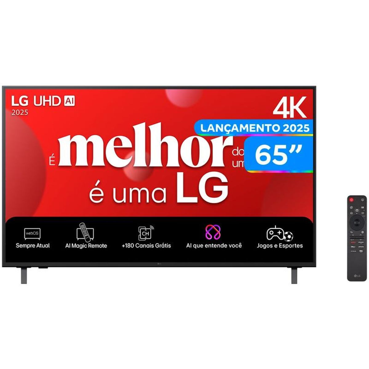 Smart TV 65" LG 4K Ultra HD 65UA8550PSA webOS 25 AI Processor 4K Gen8 com Alexa 3 HDMI