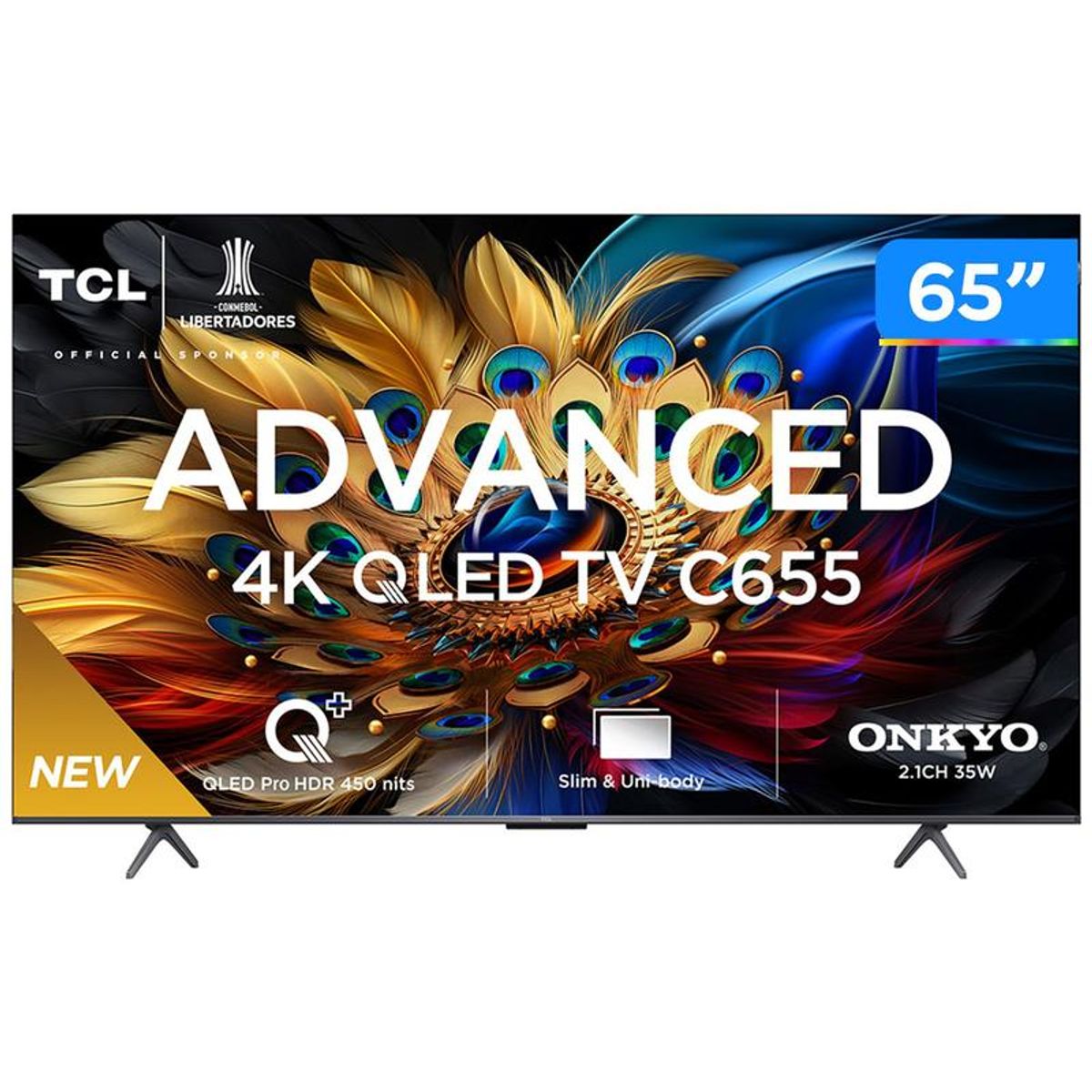 Smart TV 65” 4K UHD QLED TCL 65C655 Wi-Fi
